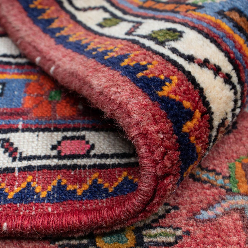 Alfombra persa - Nómada - 126 x 90 cm - rojo oscuro