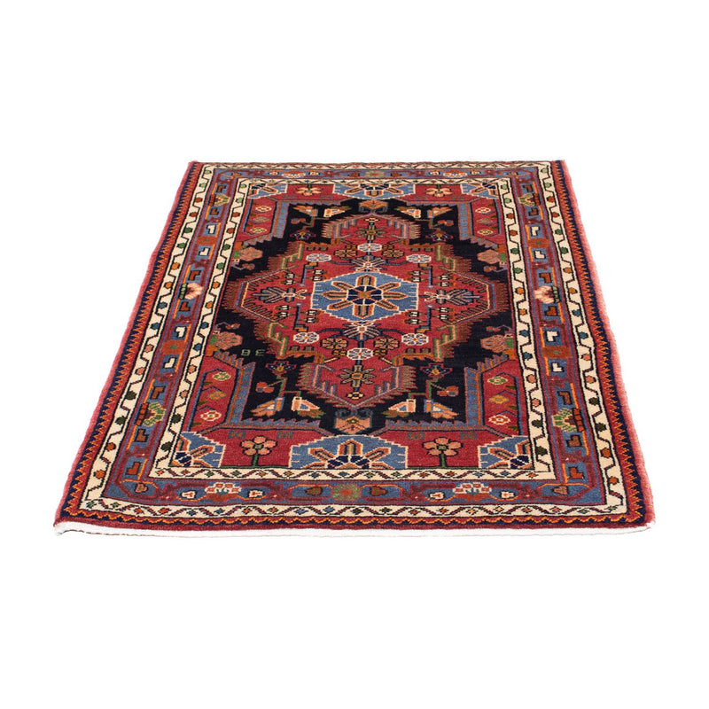 Alfombra persa - Nómada - 126 x 90 cm - rojo oscuro