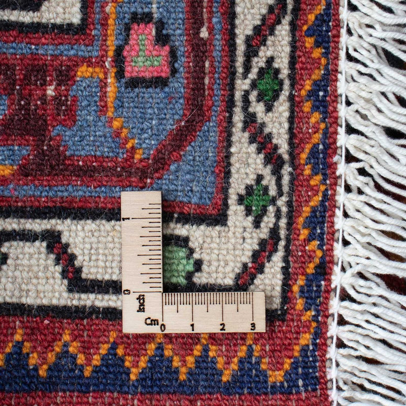 Alfombra persa - Nómada - 126 x 90 cm - rojo oscuro