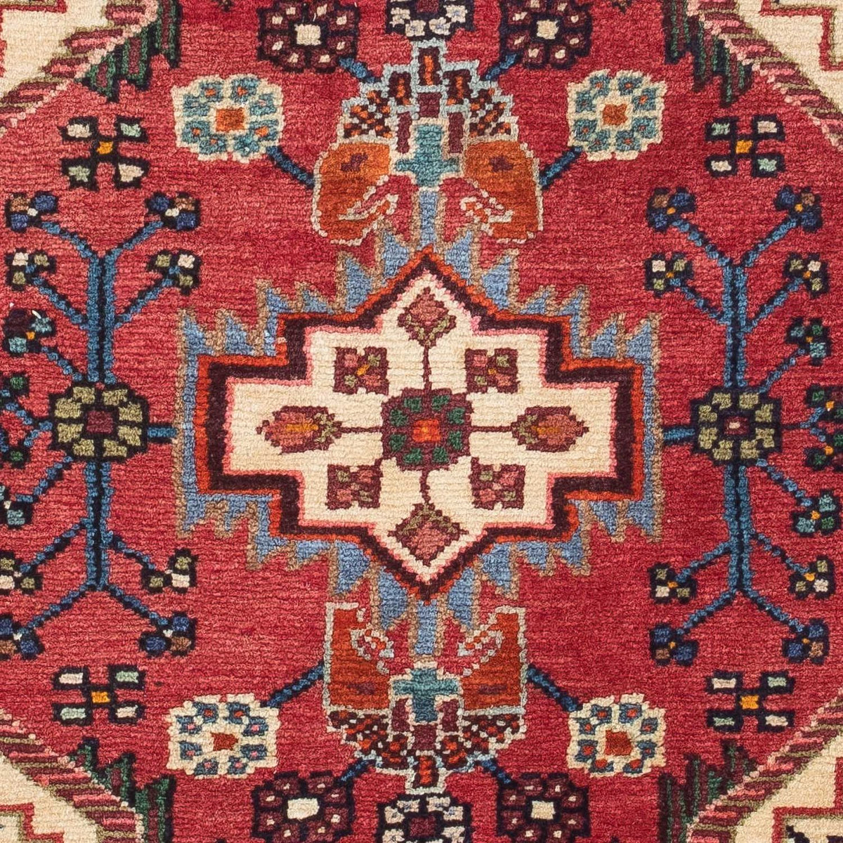Alfombra persa - Nómada - 122 x 90 cm - rojo