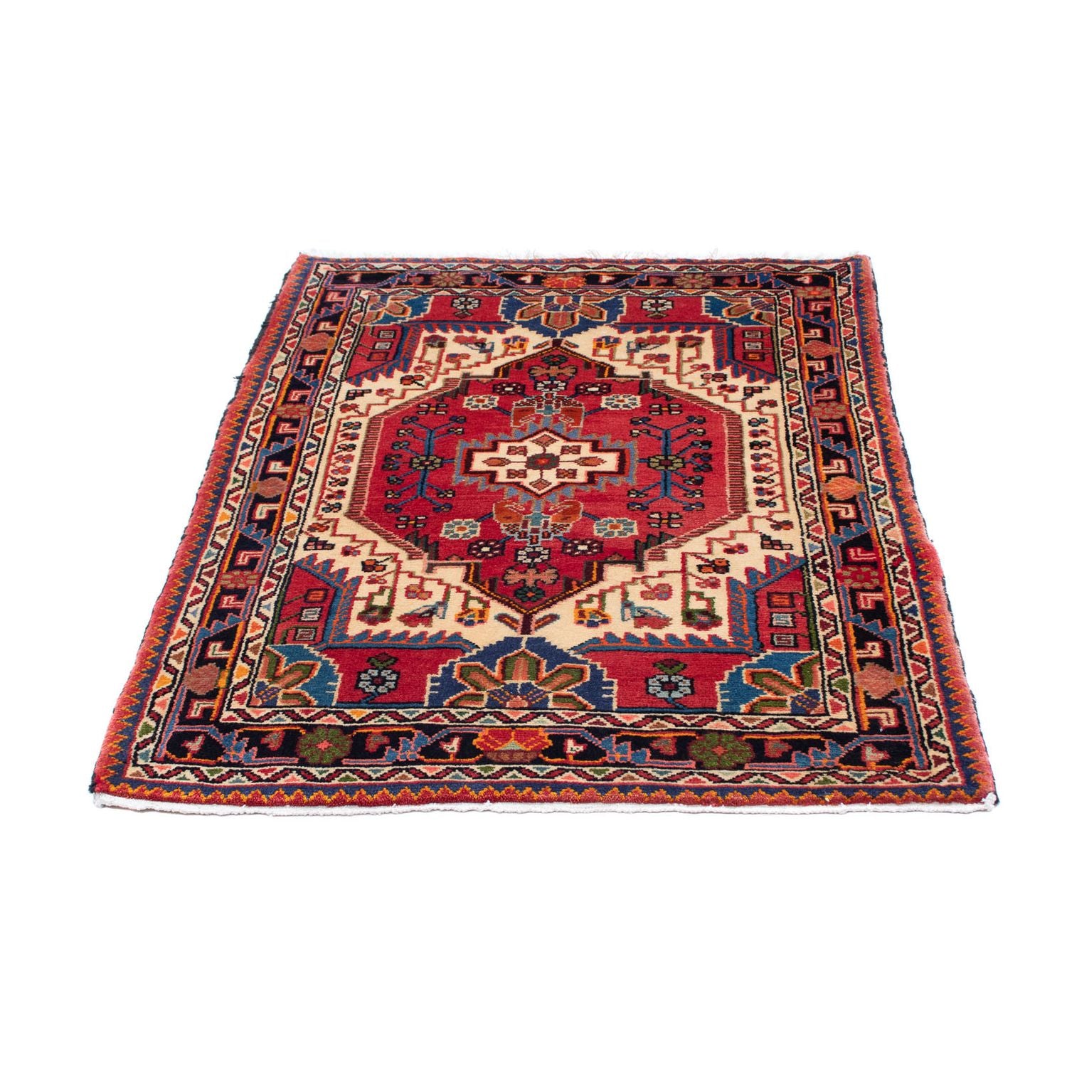Alfombra persa - Nómada - 122 x 90 cm - rojo