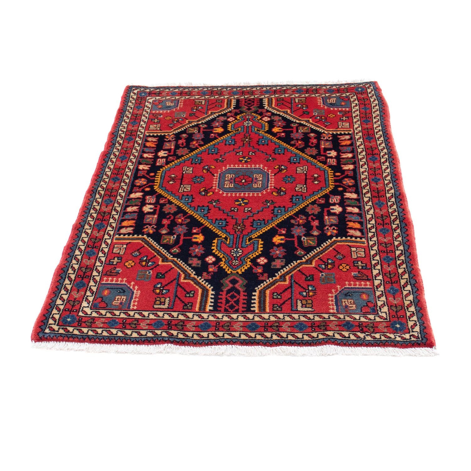 Alfombra persa - Nómada - 130 x 90 cm - rojo