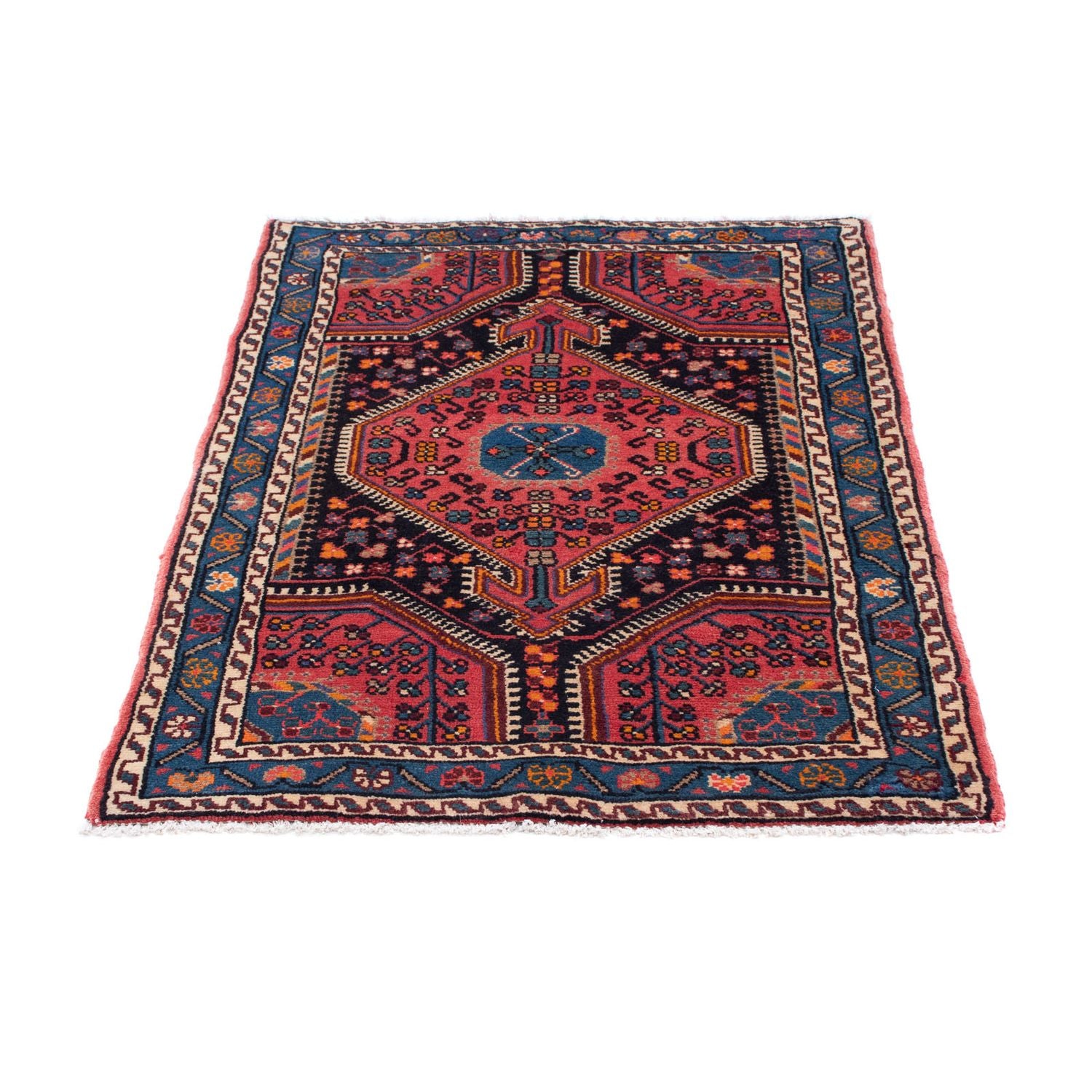 Alfombra persa - Nómada - 118 x 83 cm - azul oscuro