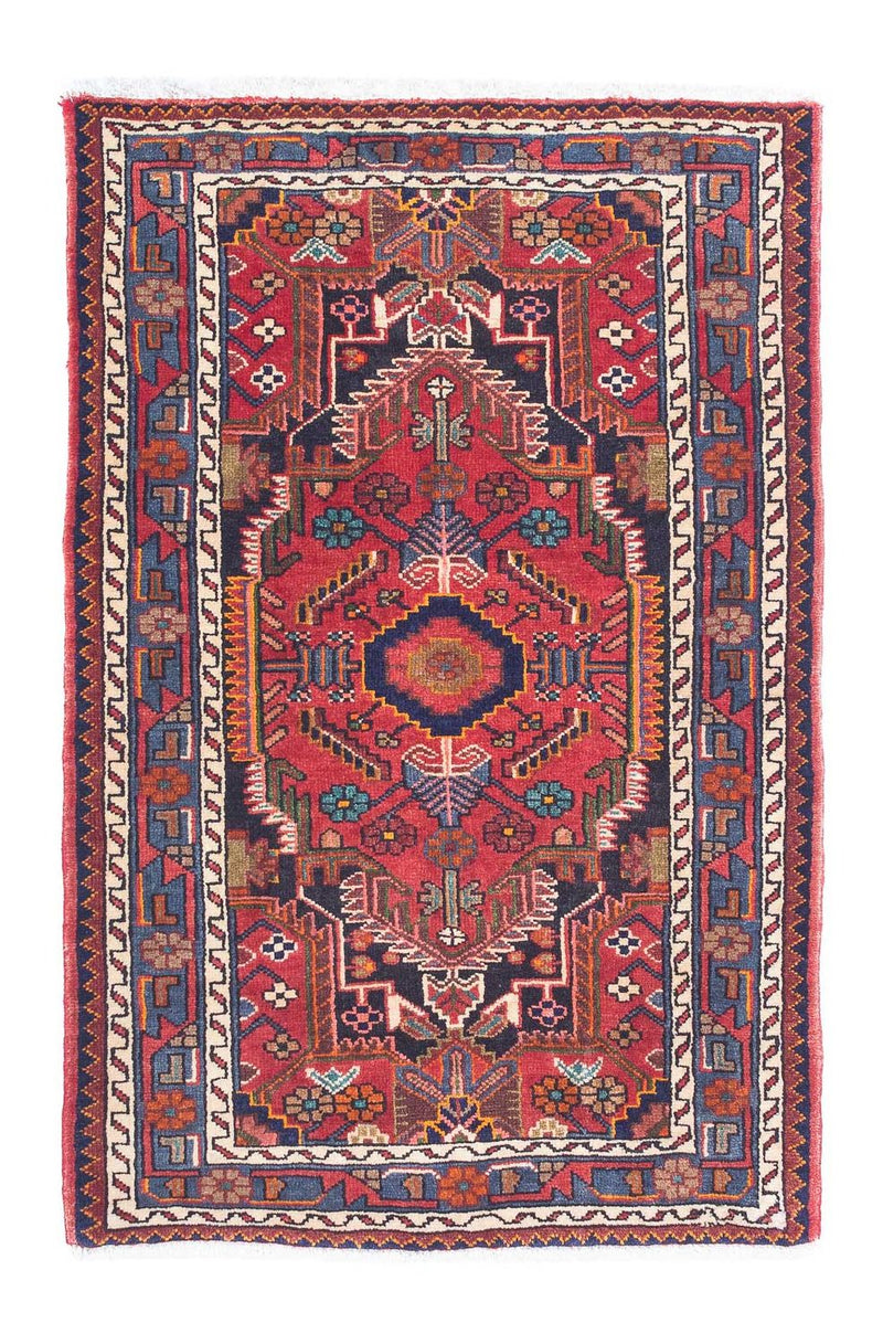 Alfombra persa - Nómada - 127 x 86 cm - rojo