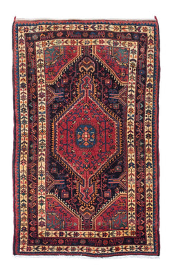 Alfombra persa - Nómada - 138 x 88 cm - rojo oscuro