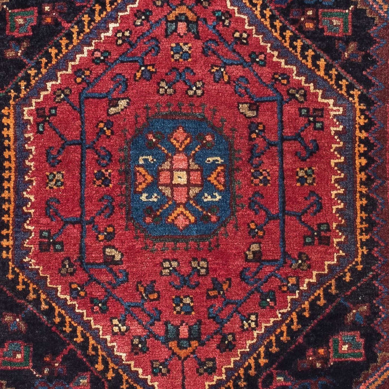 Alfombra persa - Nómada - 138 x 88 cm - rojo oscuro
