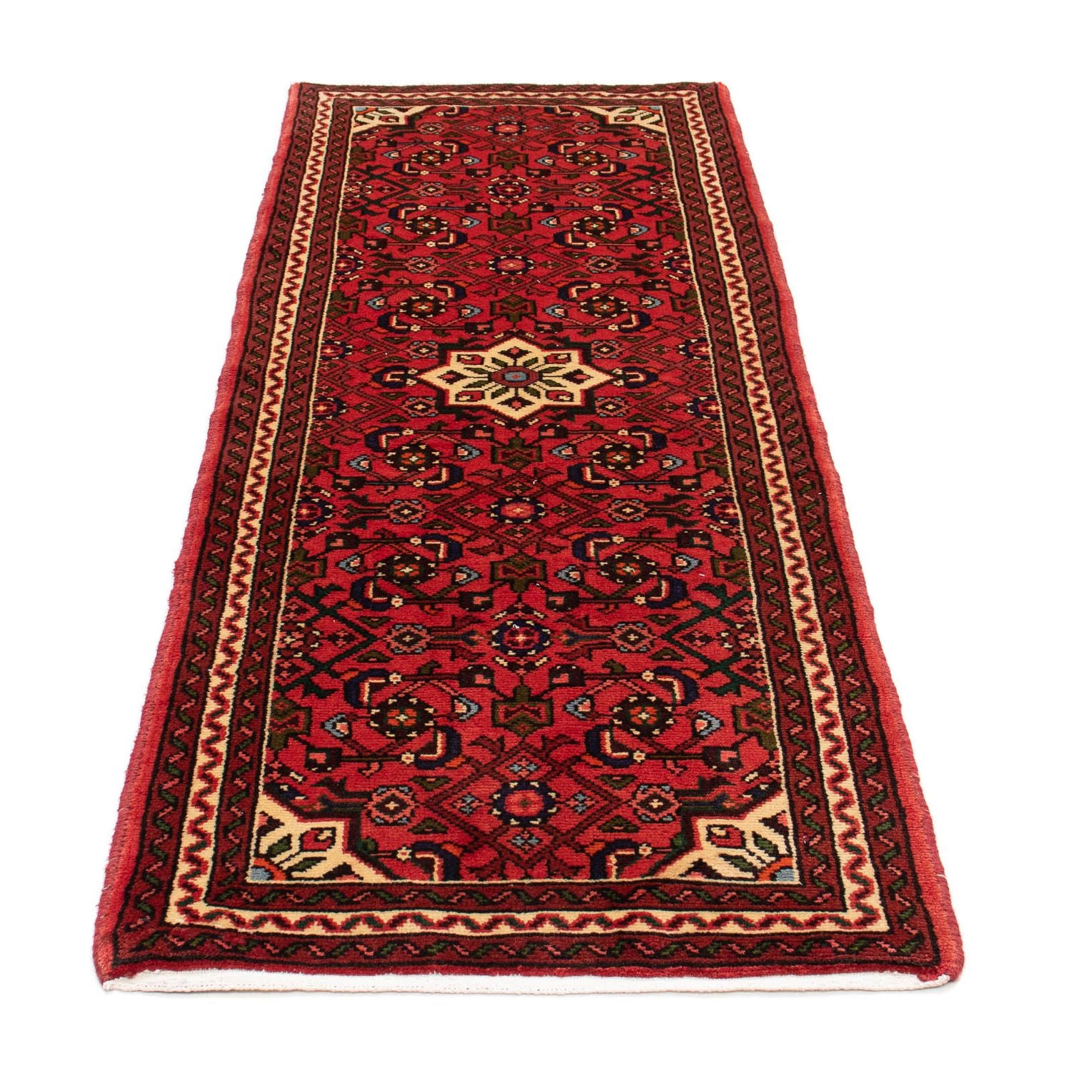 Alfombra de pasillo Alfombra persa - Nómada - 200 x 72 cm - rojo oscuro