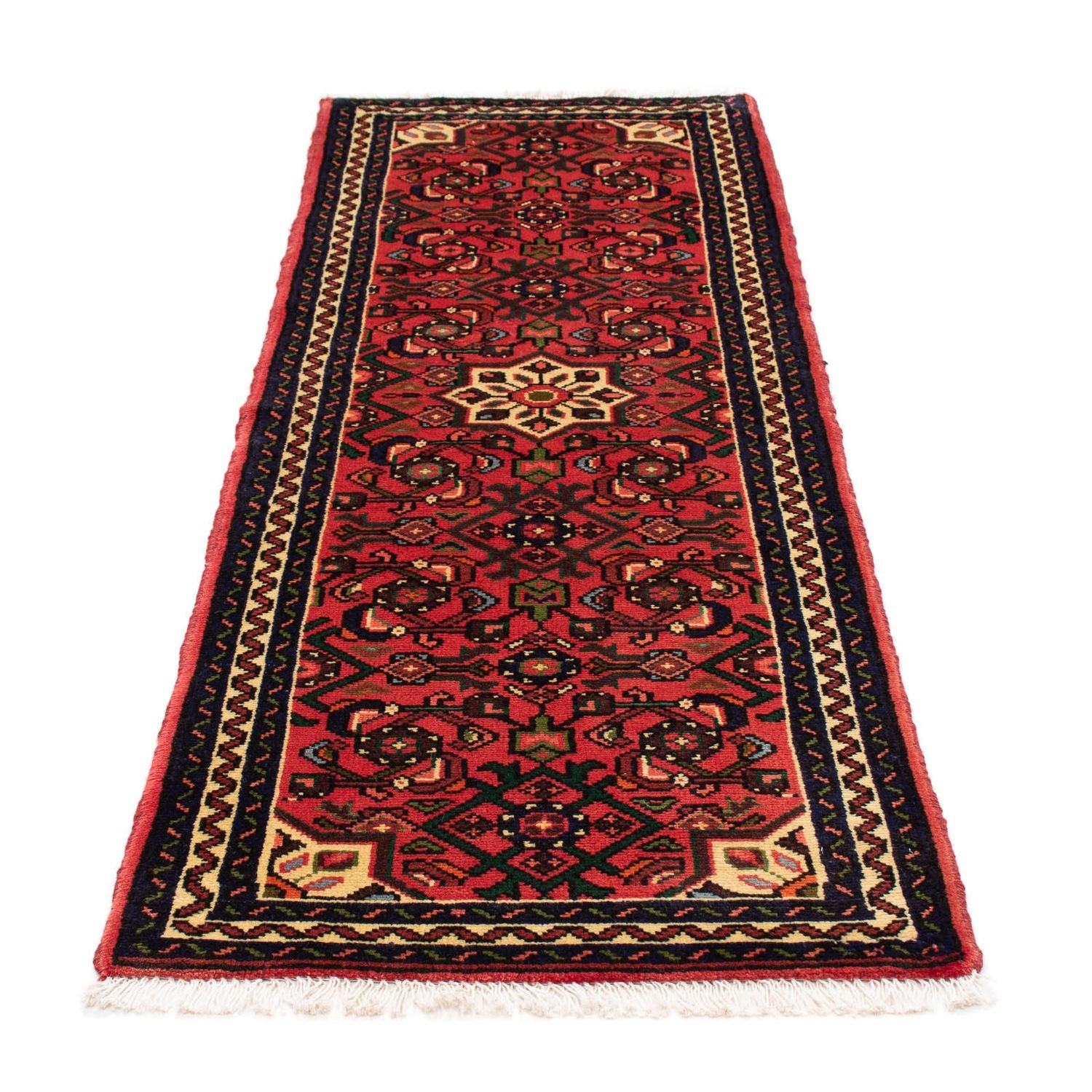 Alfombra de pasillo Alfombra persa - Nómada - 195 x 68 cm - rojo oscuro