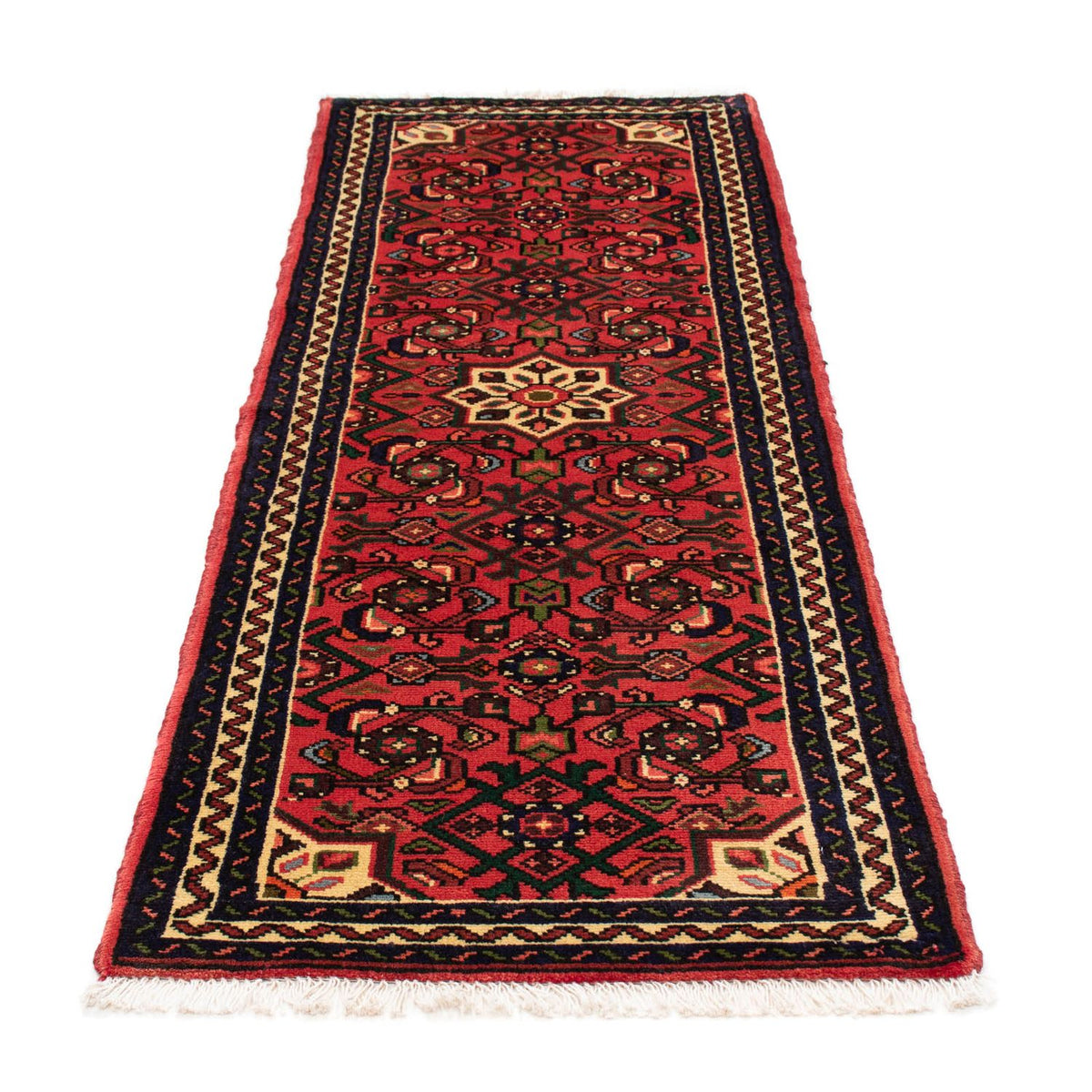 Alfombra de pasillo Alfombra persa - Nómada - 195 x 68 cm - rojo oscuro