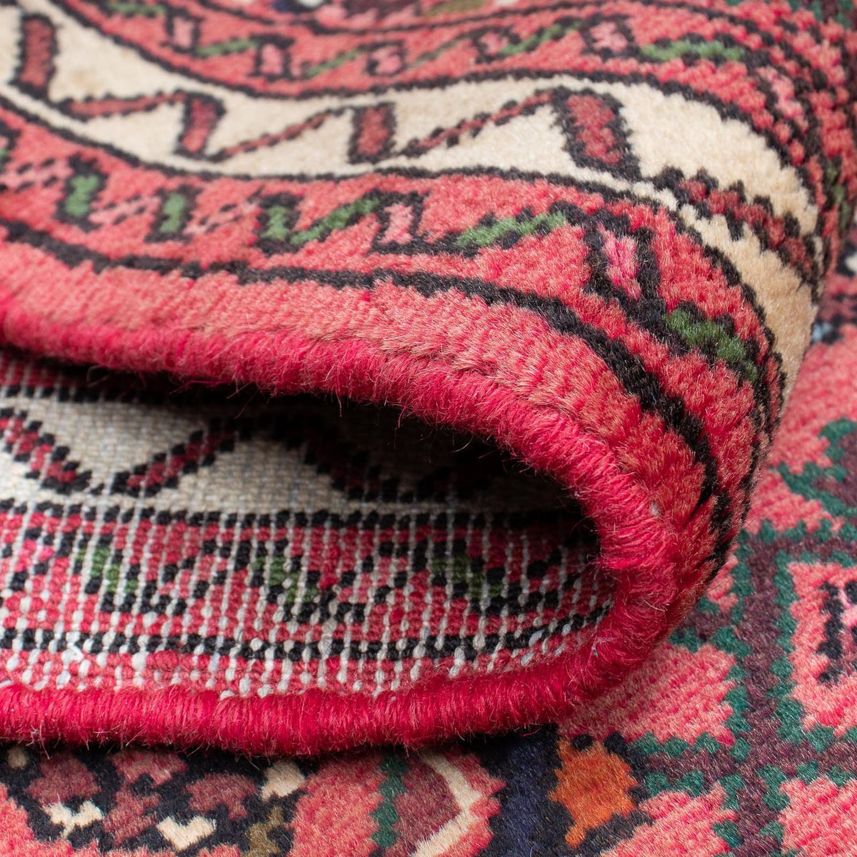 Alfombra de pasillo Alfombra persa - Nómada - 190 x 68 cm - rojo oscuro