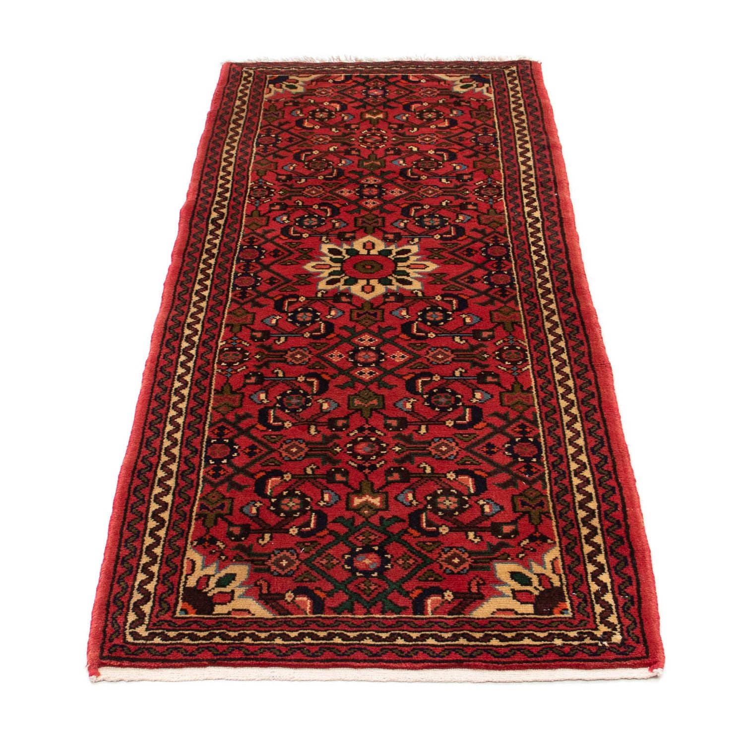 Alfombra de pasillo Alfombra persa - Nómada - 195 x 72 cm - rojo oscuro