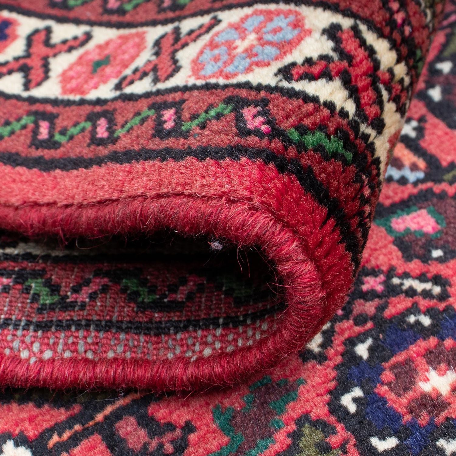 Alfombra de pasillo Alfombra persa - Nómada - 195 x 75 cm - rojo oscuro