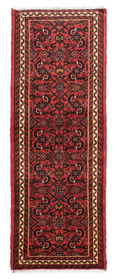 Alfombra de pasillo Alfombra persa - Nómada - 195 x 68 cm - rojo oscuro