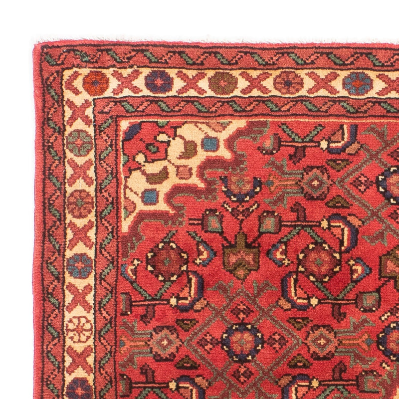 Alfombra persa - Nómada - 135 x 110 cm - rojo claro
