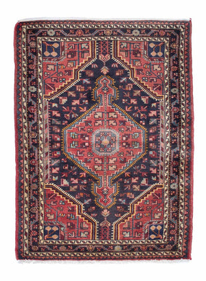 Alfombra persa - Nómada - 157 x 104 cm - azul oscuro