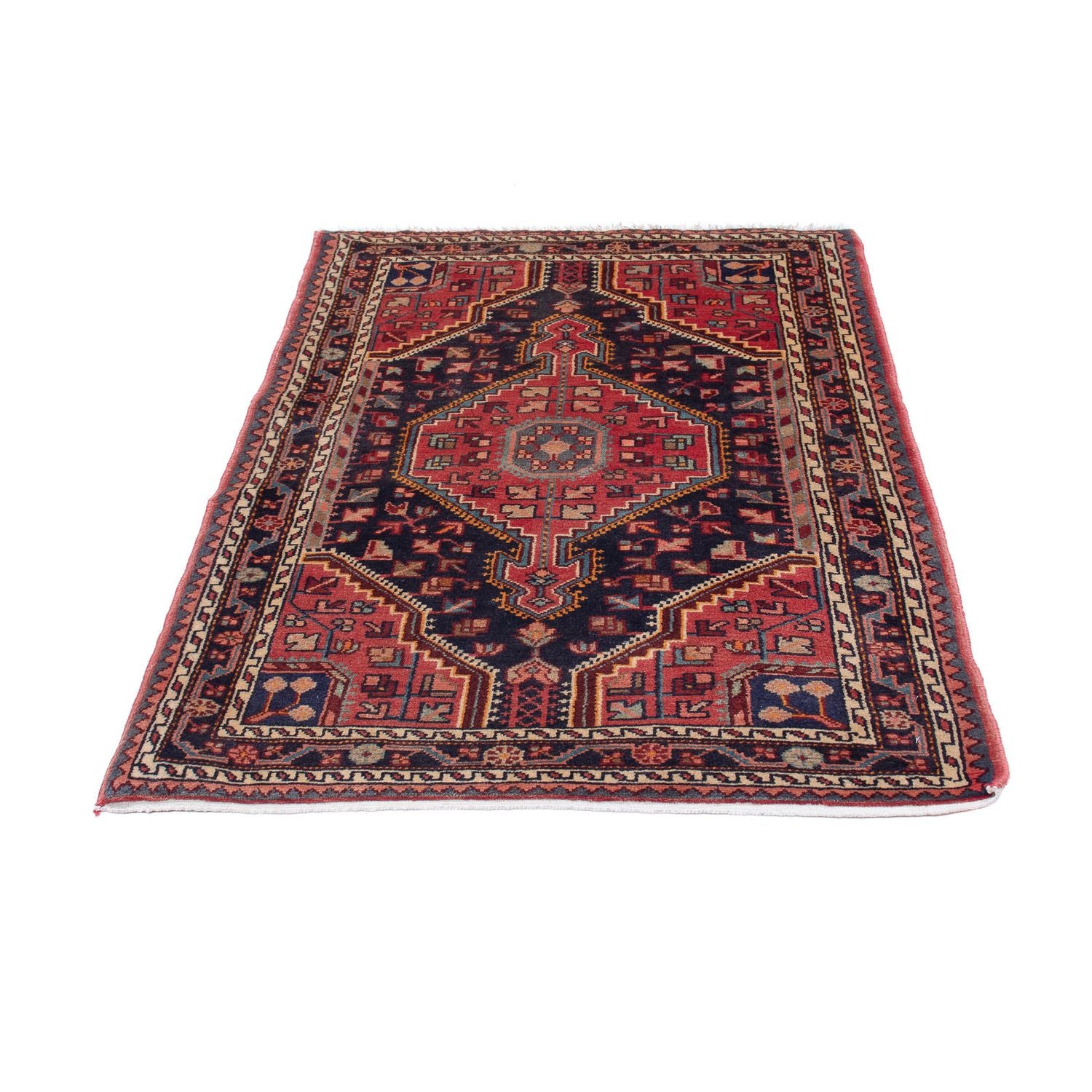 Alfombra persa - Nómada - 157 x 104 cm - azul oscuro
