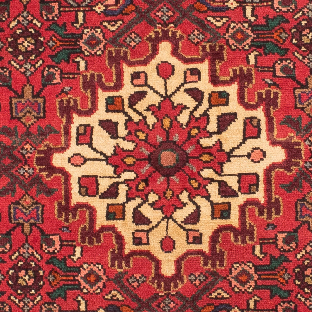 Alfombra persa - Nómada - 150 x 108 cm - rojo oscuro