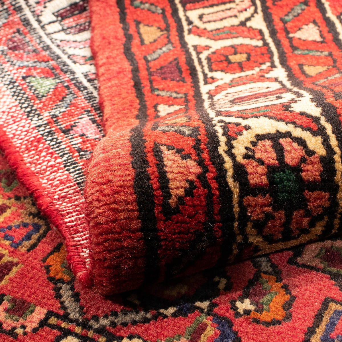 Alfombra persa - Nómada - 150 x 108 cm - rojo oscuro