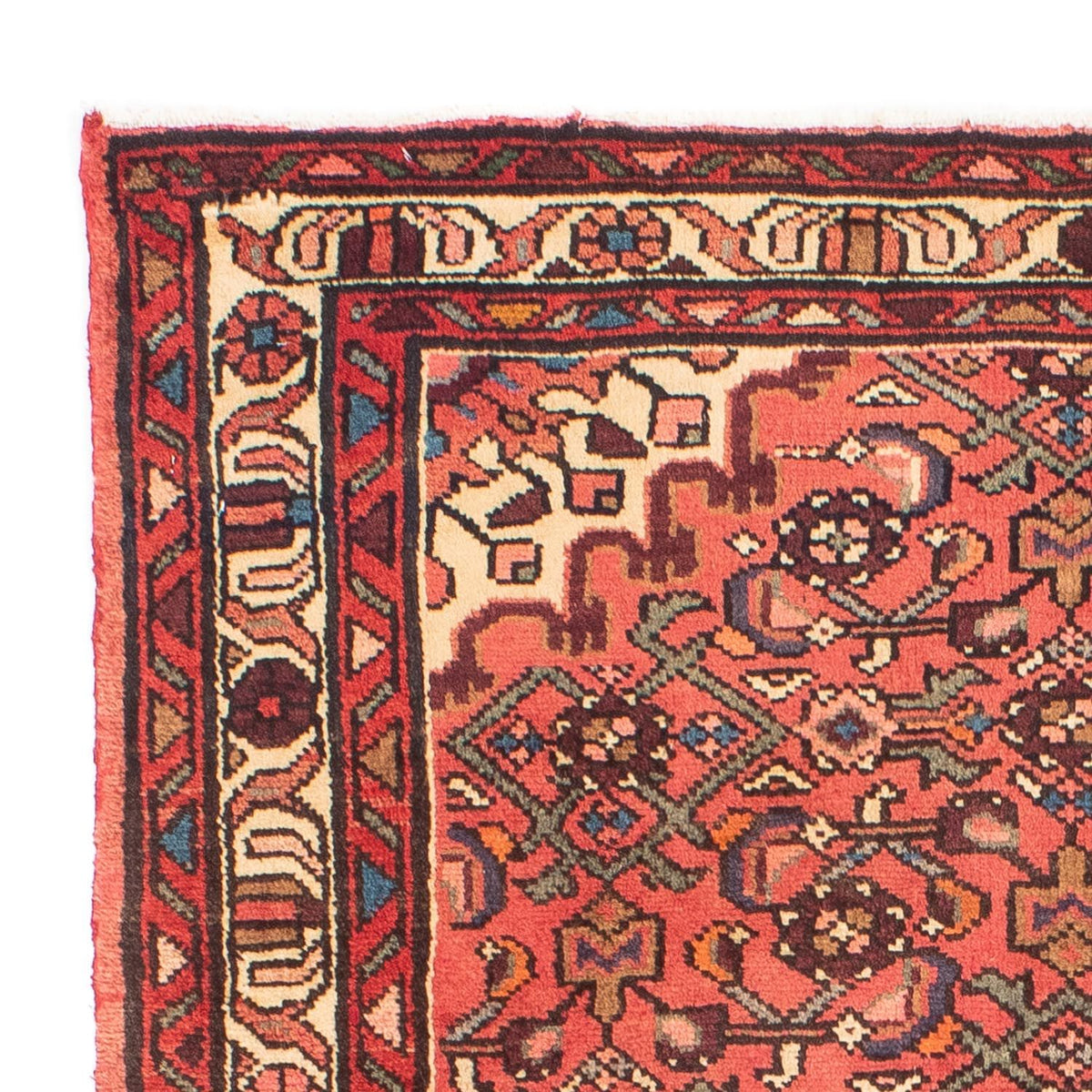 Alfombra persa - Nómada - 150 x 110 cm - rojo claro