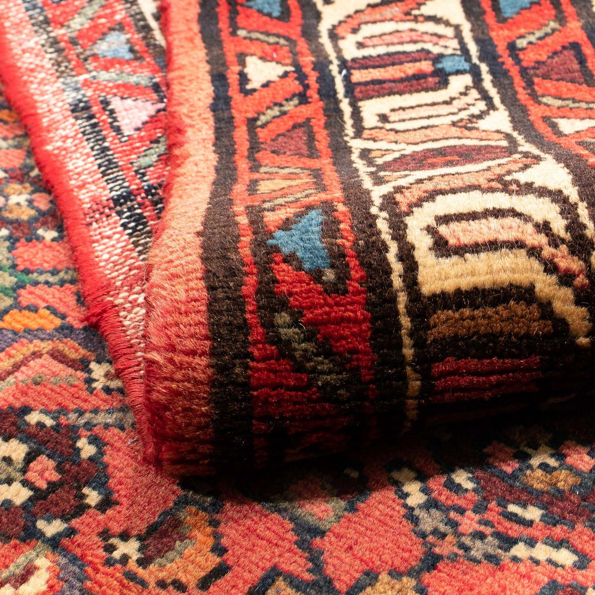 Alfombra persa - Nómada - 150 x 110 cm - rojo claro