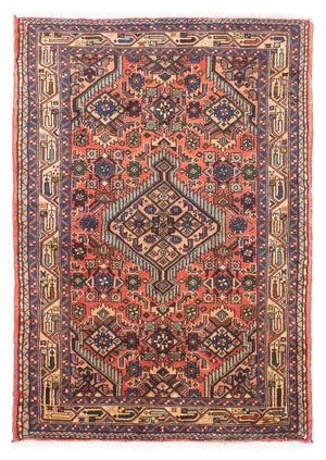 Alfombra persa - Nómada - 147 x 100 cm - rojo claro