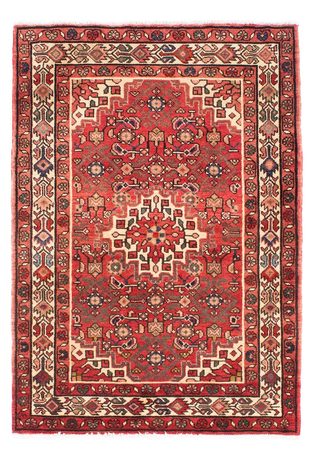 Alfombra persa - Nómada - 155 x 110 cm - rojo