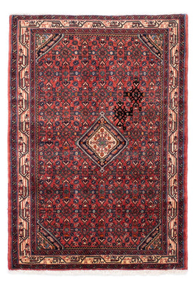 Alfombra persa - Nómada - 142 x 104 cm - rojo oscuro