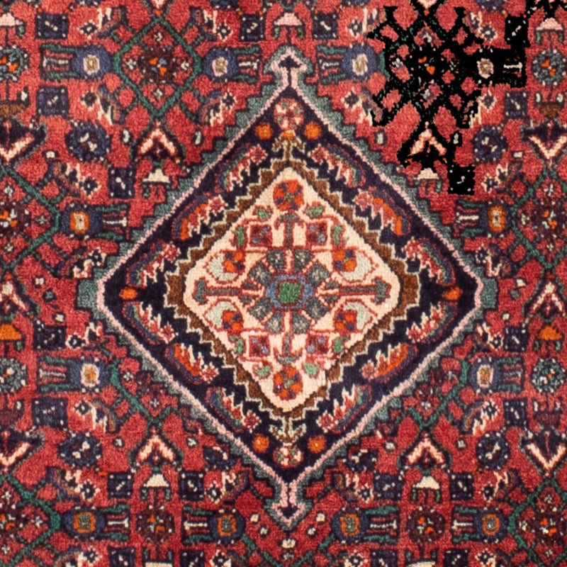 Alfombra persa - Nómada - 142 x 104 cm - rojo oscuro