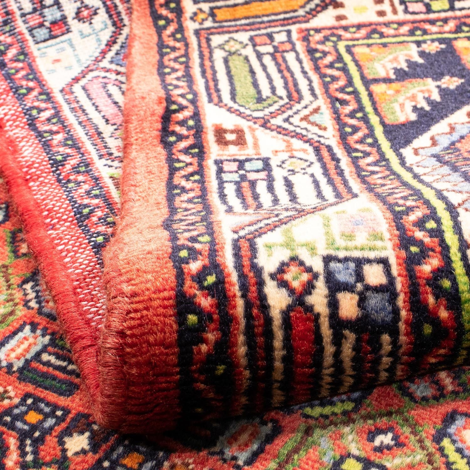 Alfombra persa - Nómada - 146 x 105 cm - rojo