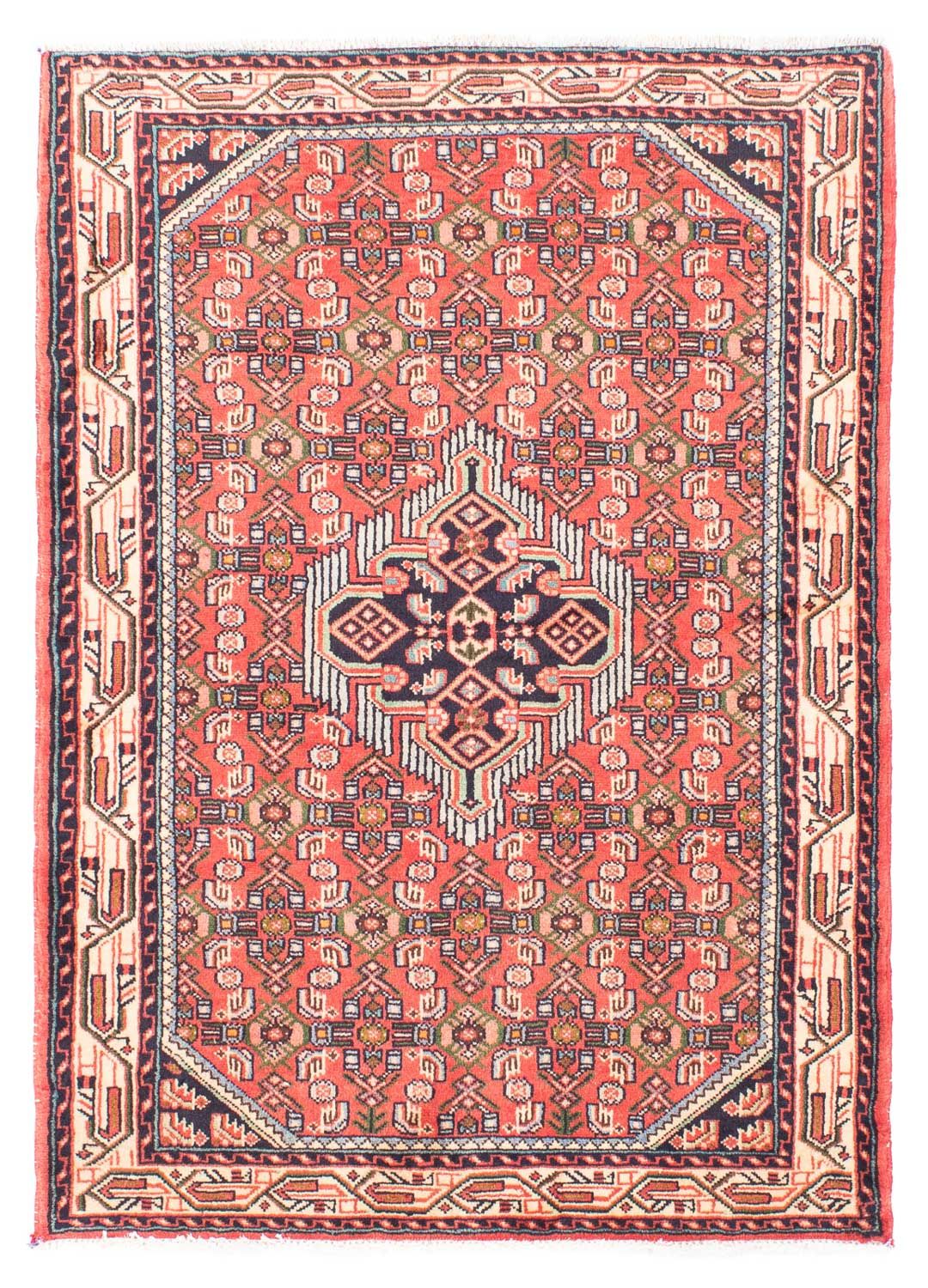 Alfombra persa - Nómada - 145 x 105 cm - rojo
