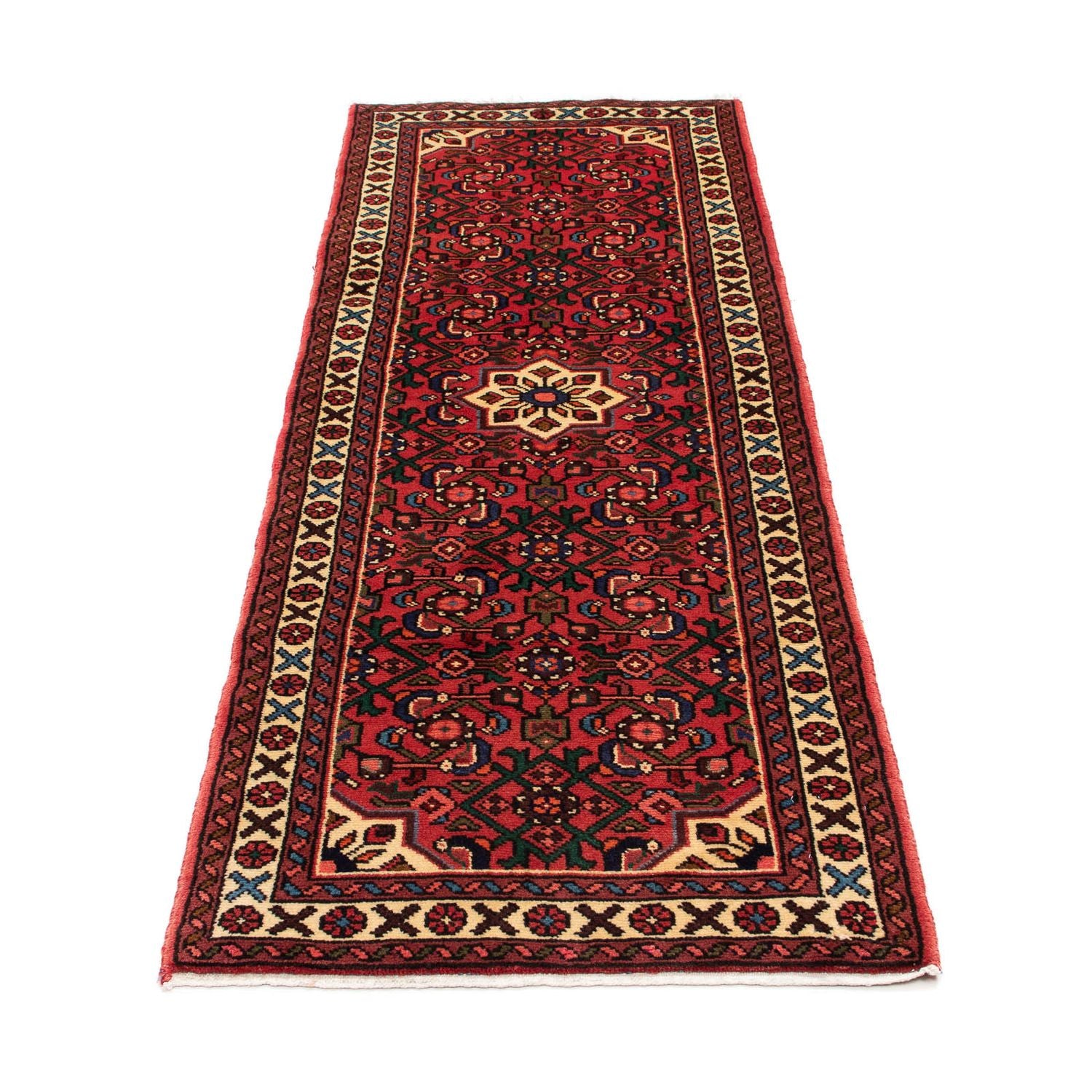 Alfombra de pasillo Alfombra persa - Nómada - 203 x 70 cm - rojo oscuro