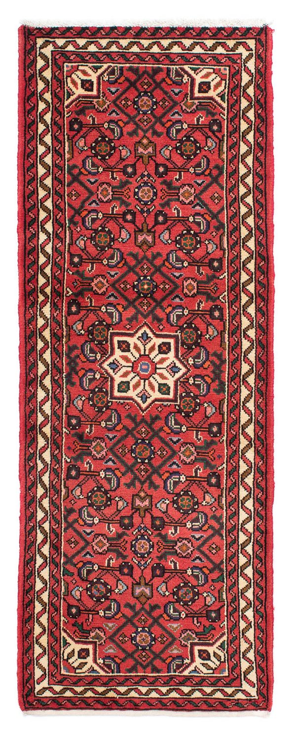 Alfombra de pasillo Alfombra persa - Nómada - 200 x 73 cm - rojo oscuro