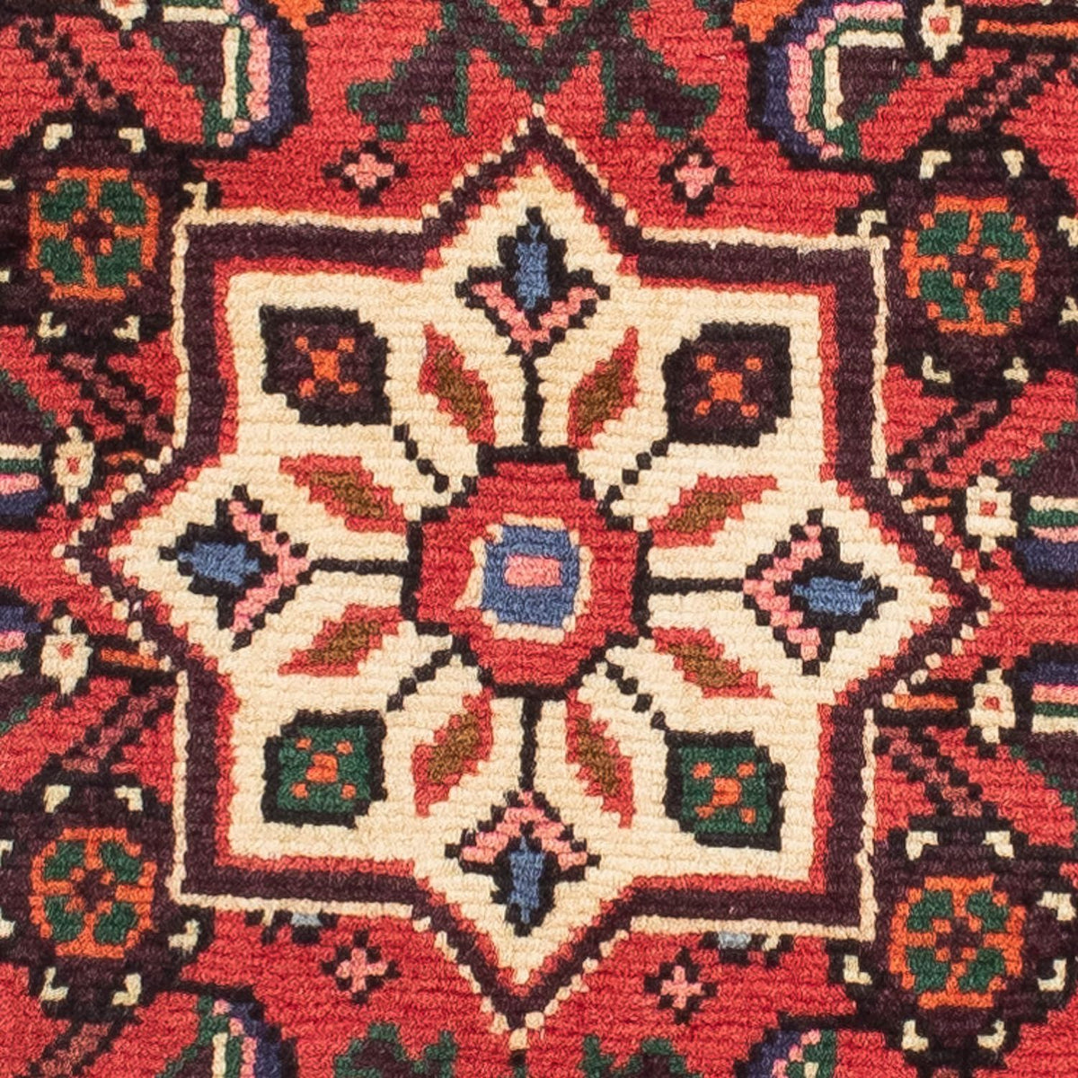 Alfombra de pasillo Alfombra persa - Nómada - 200 x 73 cm - rojo oscuro