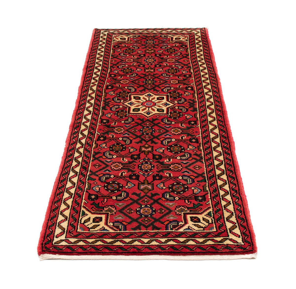 Alfombra de pasillo Alfombra persa - Nómada - 200 x 73 cm - rojo oscuro