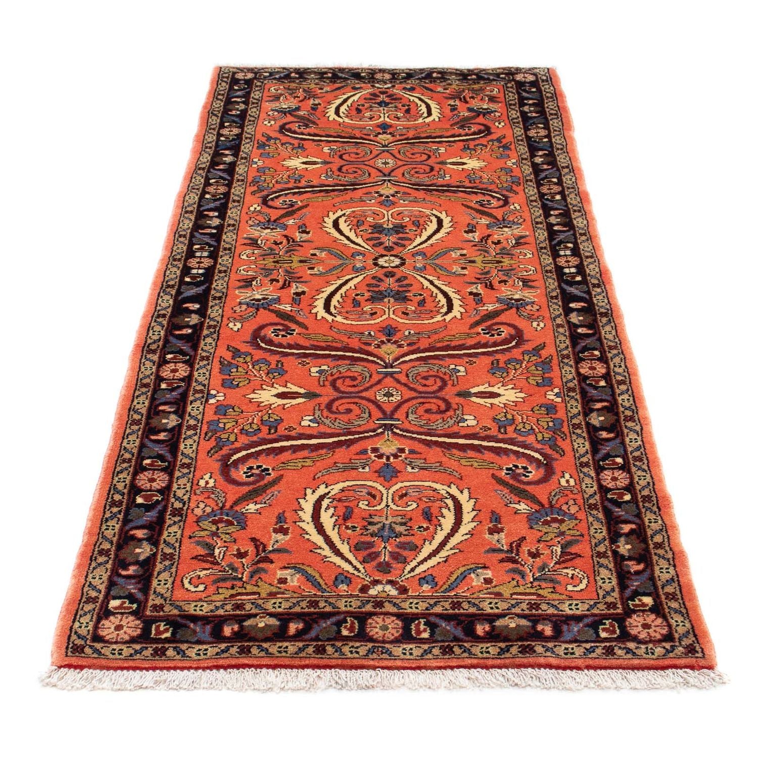 Alfombra de pasillo Alfombra persa - Nómada - 220 x 83 cm - rojo claro