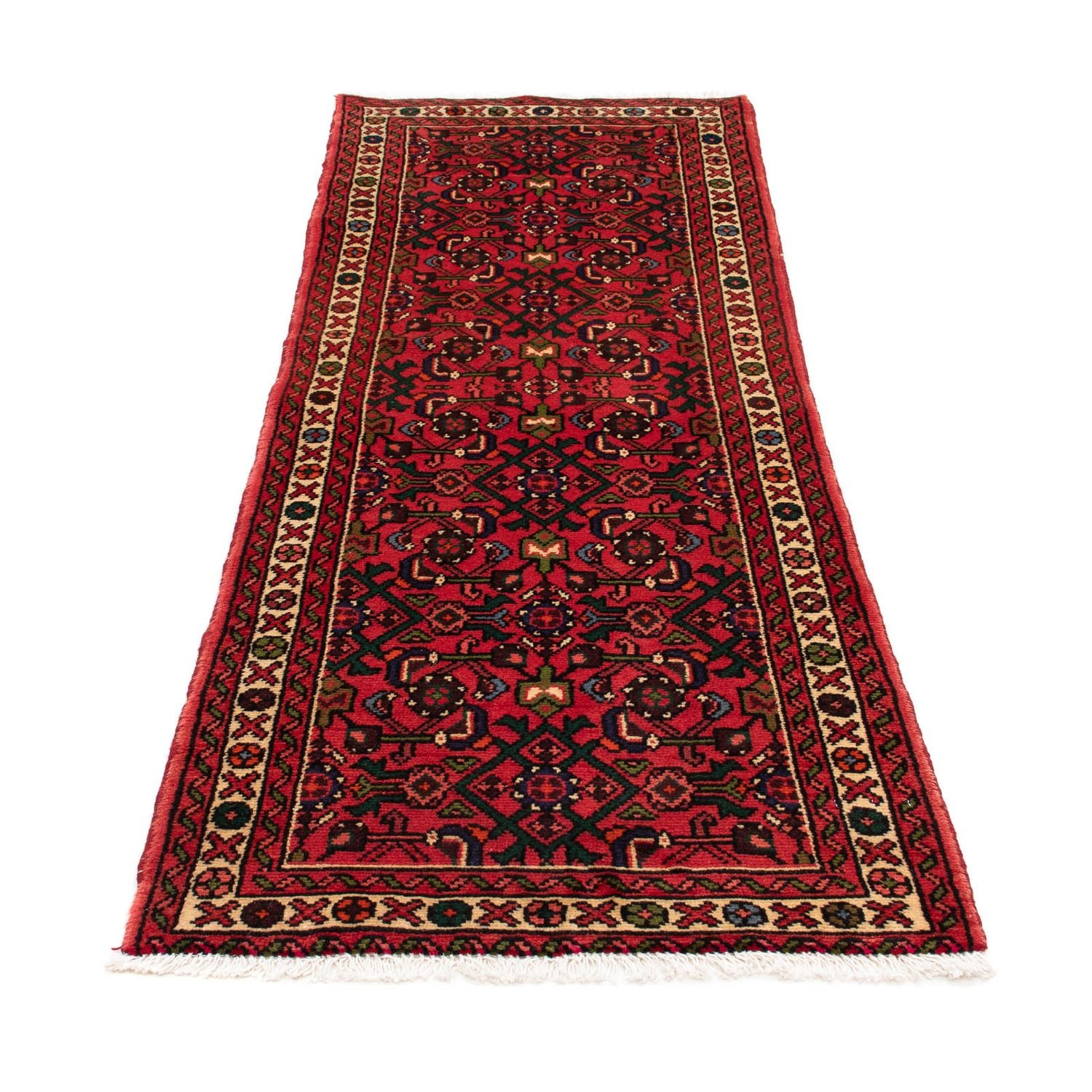 Alfombra de pasillo Alfombra persa - Nómada - 198 x 75 cm - rojo oscuro