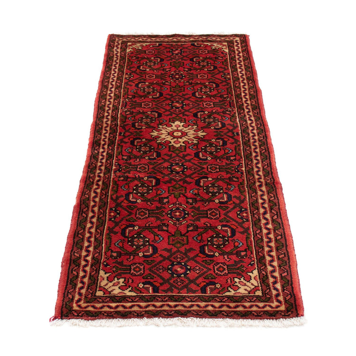 Alfombra de pasillo Alfombra persa - Nómada - 200 x 67 cm - rojo oscuro