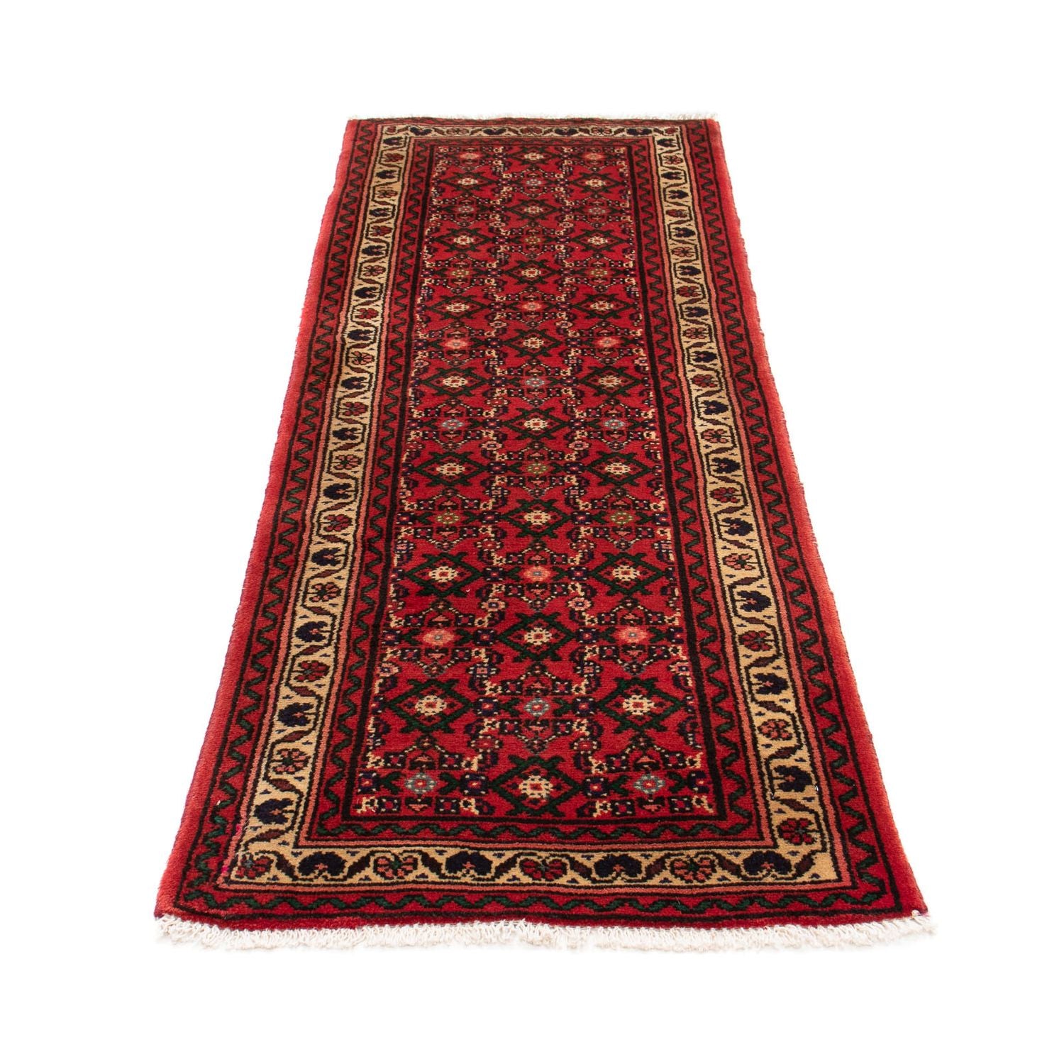 Alfombra de pasillo Alfombra persa - Nómada - 196 x 70 cm - rojo oscuro