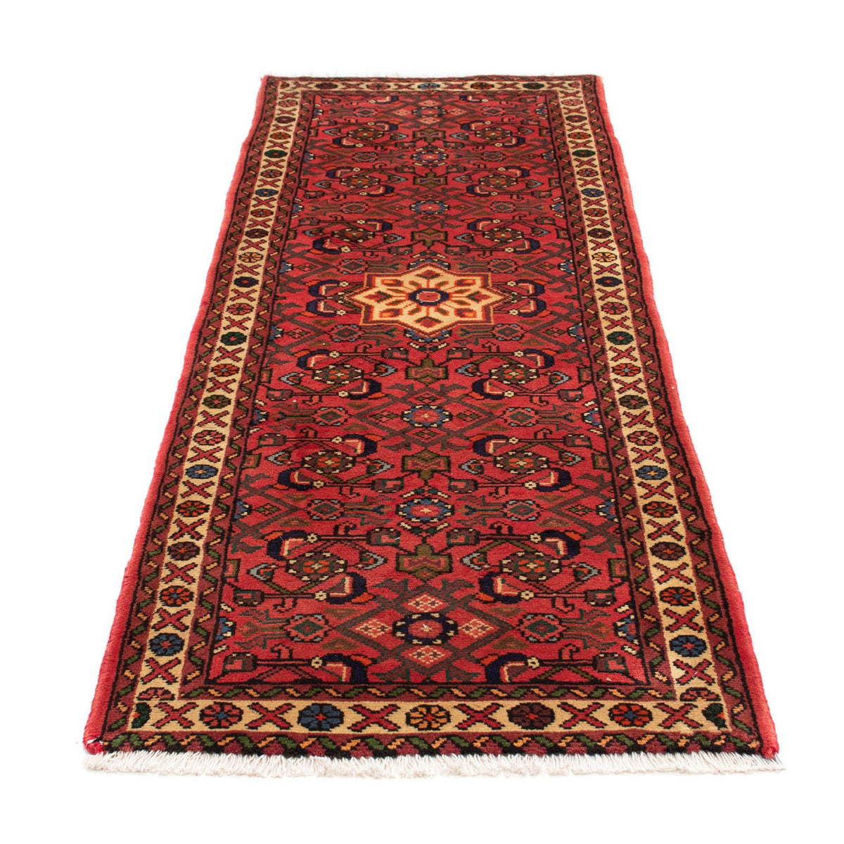 Alfombra de pasillo Alfombra persa - Nómada - 210 x 73 cm - rojo oscuro