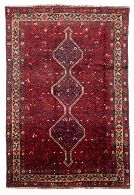 Alfombra persa - Nómada - 300 x 208 cm - rojo oscuro