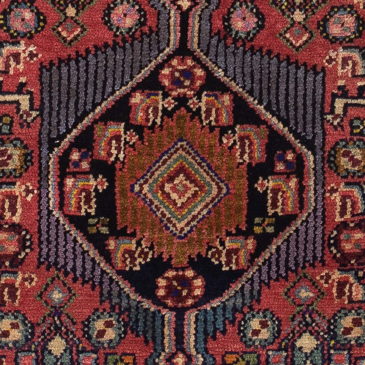 Alfombra persa - Nómada - 110 x 76 cm - rojo claro