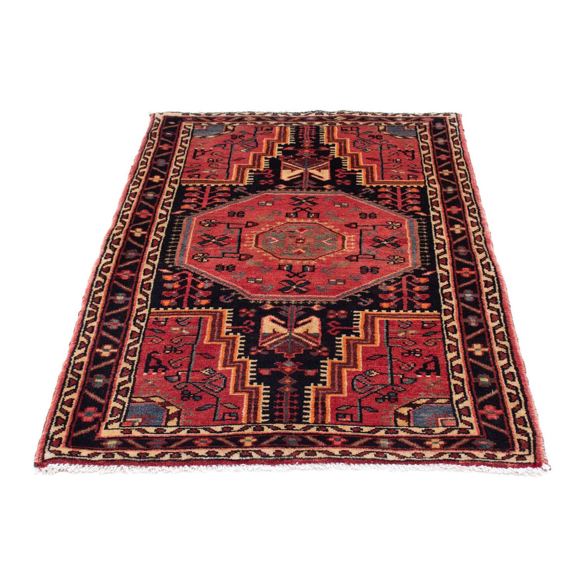 Alfombra persa - Nómada - 135 x 90 cm - azul oscuro