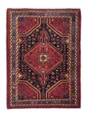 Alfombra persa - Nómada - 127 x 95 cm - azul oscuro