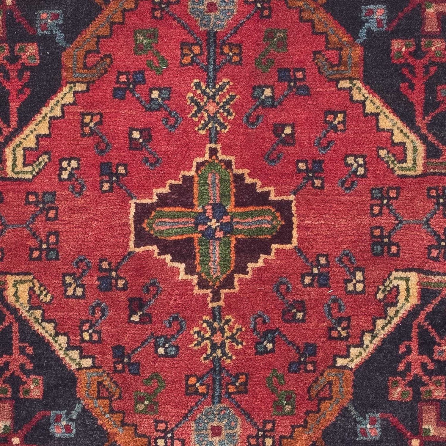 Alfombra persa - Nómada - 155 x 108 cm - rojo oscuro