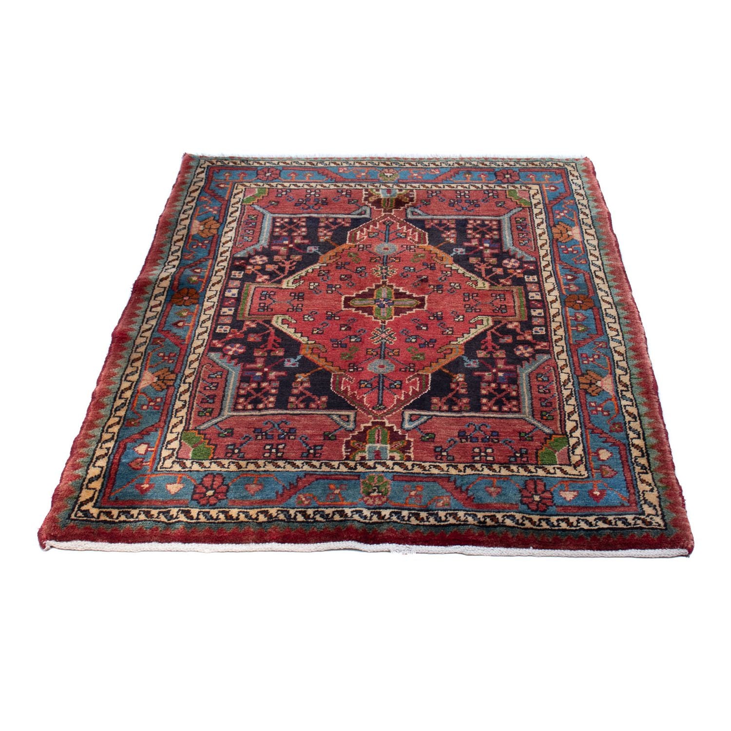 Alfombra persa - Nómada - 155 x 108 cm - rojo oscuro