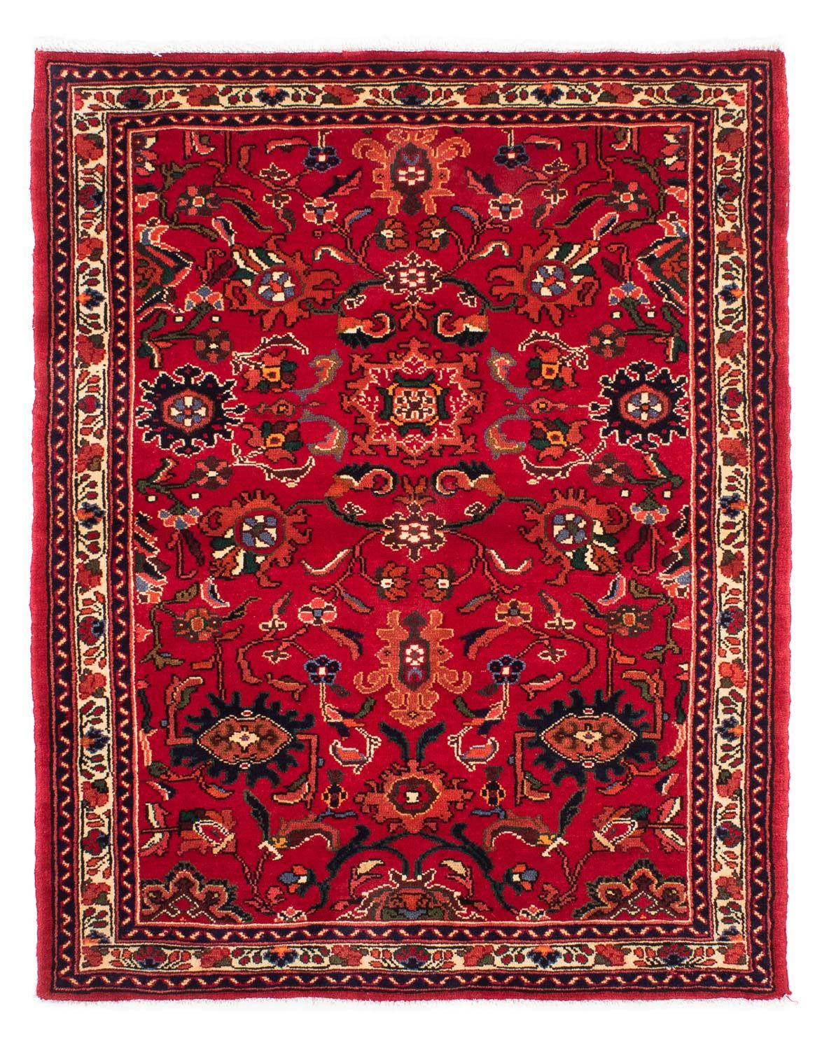 Alfombra persa - Nómada - 160 x 112 cm - rojo oscuro