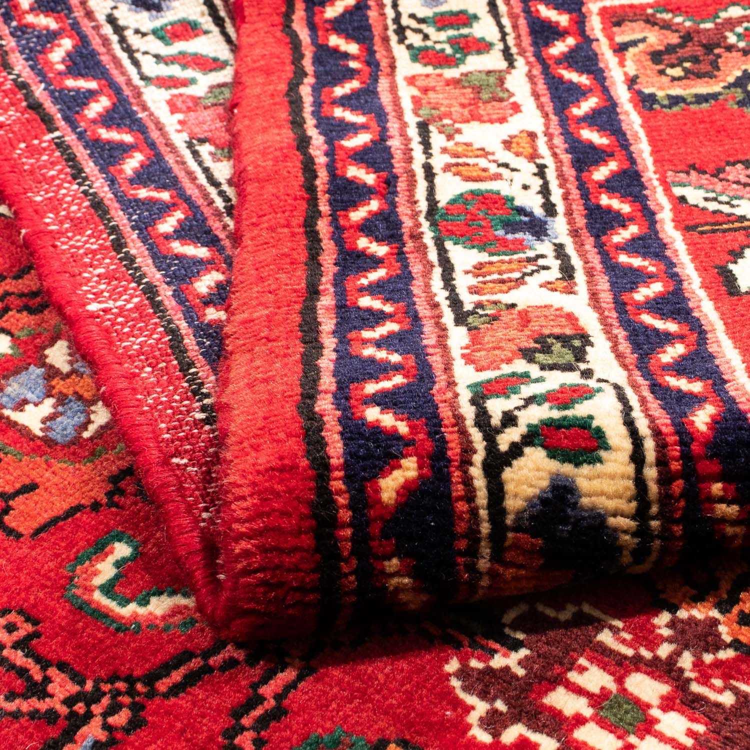 Alfombra persa - Nómada - 160 x 112 cm - rojo oscuro