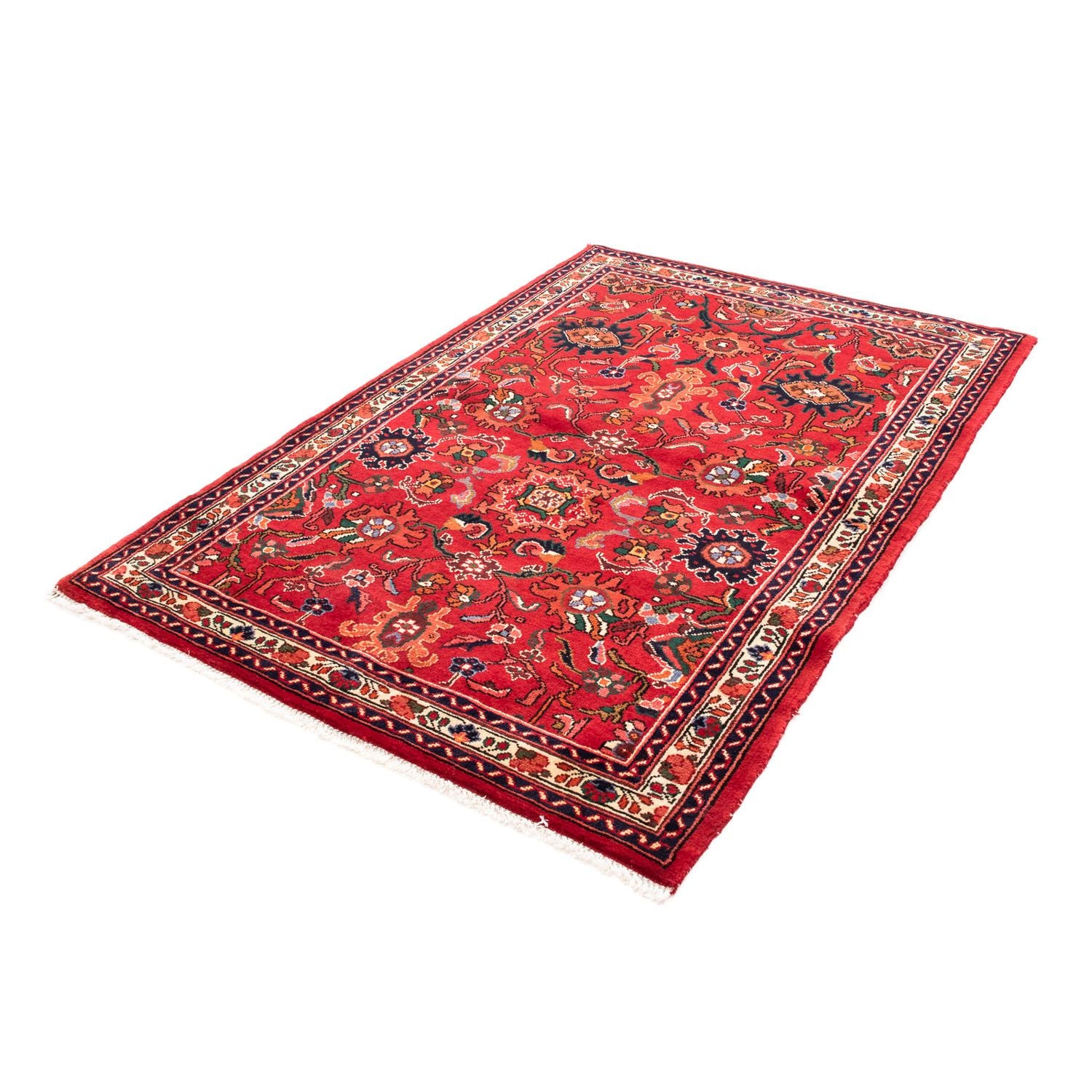 Alfombra persa - Nómada - 160 x 112 cm - rojo oscuro
