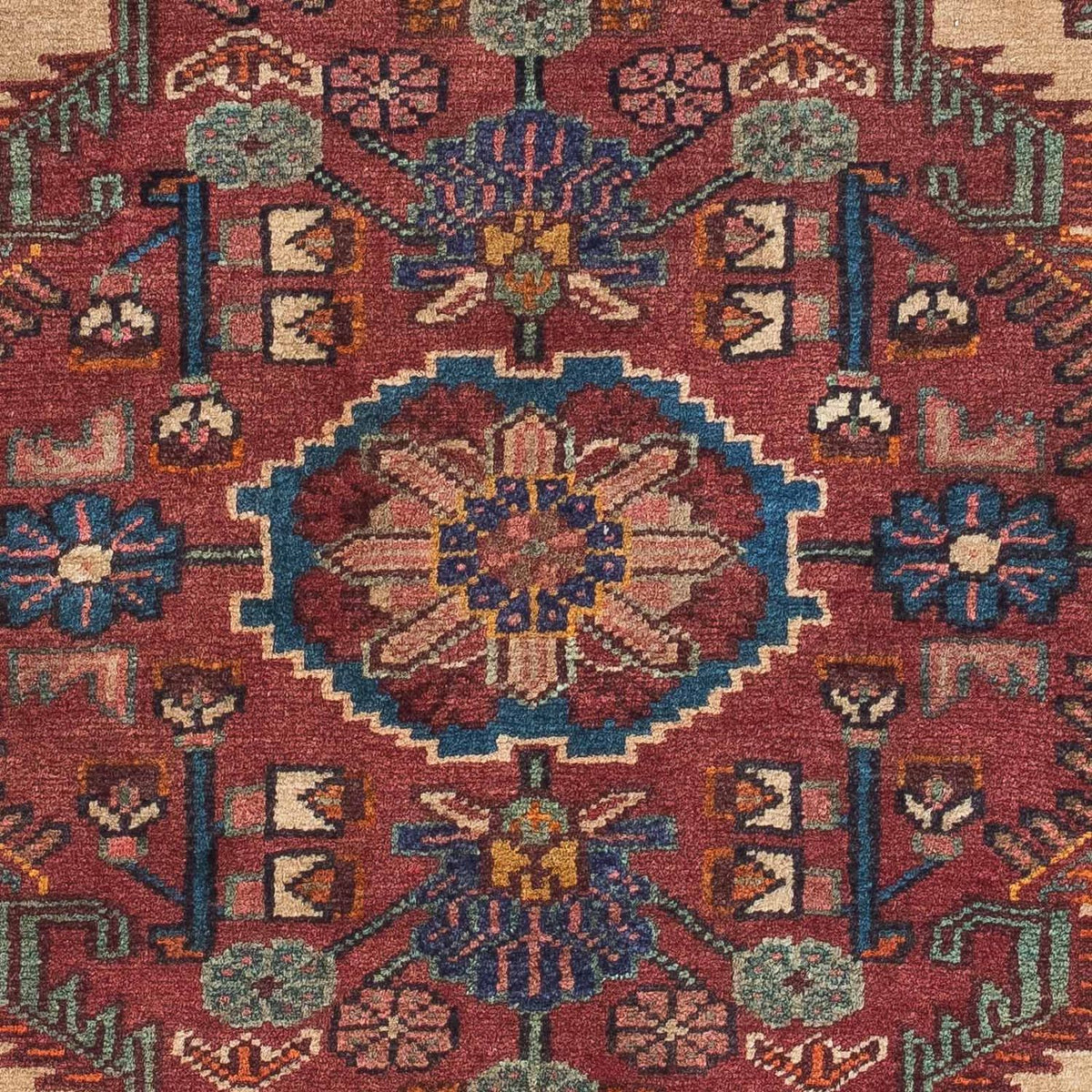 Alfombra persa - Nómada - 130 x 95 cm - multicolor