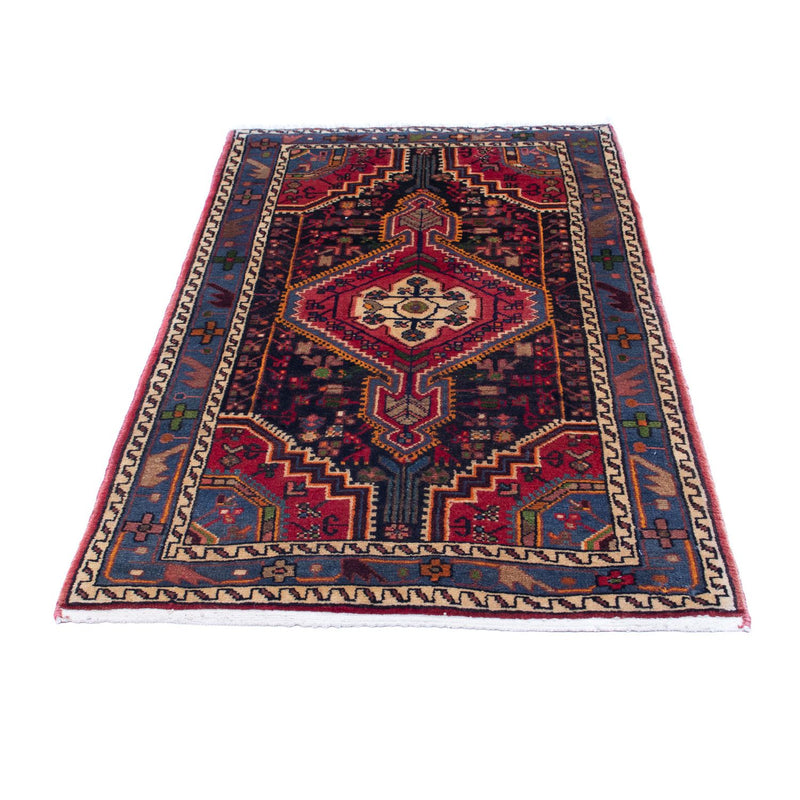 Alfombra persa - Nómada - 136 x 85 cm - azul oscuro
